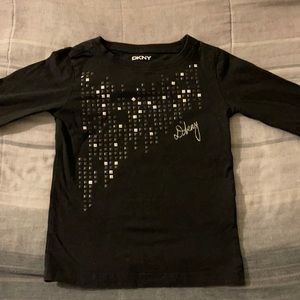 5T girls long sleeve DKNY black shirt